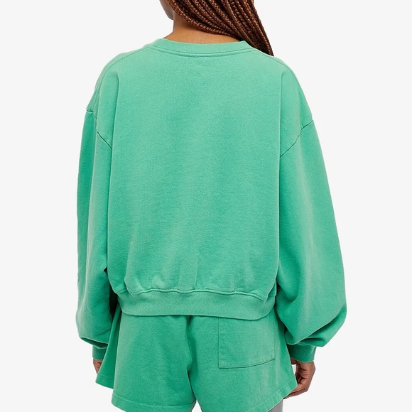 Sporty and Rich Green Cropped Crewneck Sweatshirt - Picture 6 of 13